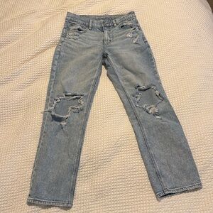 American Eagle Super High Rise Ankle Straight Jeans Size 6 Regular